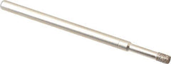 Made in USA - 0.109" Head Diam x 0.157" Head Thickness CBN Grinding Pin - 1/8" Shank Diam Fine Grade, 120 Grit - Apex Tool & Supply