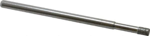 Made in USA - 1/8" Head Diam x 0.157" Head Thickness Diamond (Abrasive) Grinding Pin - 1/8" Shank Diam Fine Grade, 120 Grit - Apex Tool & Supply