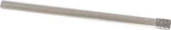 Made in USA - 0.14" Head Diam x 0.197" Head Thickness CBN Grinding Pin - 1/8" Shank Diam Fine Grade, 120 Grit - Apex Tool & Supply