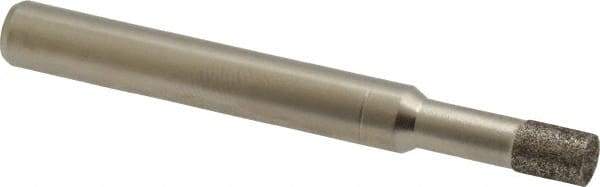 Made in USA - 0.197" Head Diam x 1/4" Head Thickness CBN Grinding Pin - 1/4" Shank Diam Fine Grade, 120 Grit - Apex Tool & Supply