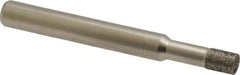 Made in USA - 0.197" Head Diam x 1/4" Head Thickness CBN Grinding Pin - 1/4" Shank Diam Fine Grade, 120 Grit - Apex Tool & Supply
