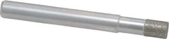 Made in USA - 1/4" Head Diam x 0.275" Head Thickness Diamond (Abrasive) Grinding Pin - 1/4" Shank Diam Fine Grade, 120 Grit - Apex Tool & Supply