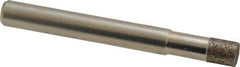 Made in USA - 1/4" Head Diam x 0.275" Head Thickness CBN Grinding Pin - 1/4" Shank Diam Fine Grade, 120 Grit - Apex Tool & Supply