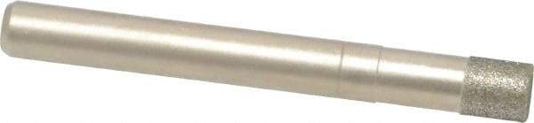 Made in USA - 1/4" Head Diam x 0.275" Head Thickness Diamond (Abrasive) Grinding Pin - 1/4" Shank Diam Fine Grade, 120 Grit - Apex Tool & Supply