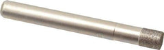 Made in USA - 1/4" Head Diam x 0.275" Head Thickness CBN Grinding Pin - 1/4" Shank Diam Fine Grade, 120 Grit - Apex Tool & Supply