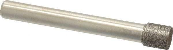 Made in USA - 0.315" Head Diam x 0.315" Head Thickness CBN Grinding Pin - 1/4" Shank Diam Fine Grade, 120 Grit - Apex Tool & Supply