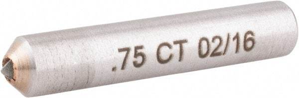Made in USA - 3/4 Carat Single Point Diamond Dresser - 2" Long x 3/8" Shank Diam - Apex Tool & Supply