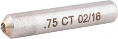 Made in USA - 3/4 Carat Single Point Diamond Dresser - 2" Long x 3/8" Shank Diam - Apex Tool & Supply