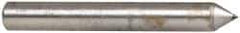 Made in USA - 1" Long x 1/8" Shank Diam Single Point Diamond Dresser - 60° Included Angle - Apex Tool & Supply