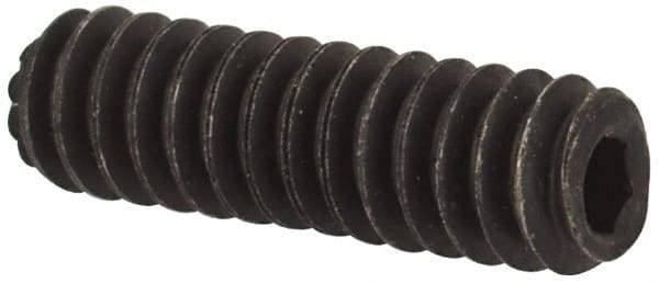 Value Collection - #4-40 UNC, 3/8" OAL, Knurled Cup Point Set Screw - Grade 8 Alloy Steel, 0.05" Key - Apex Tool & Supply