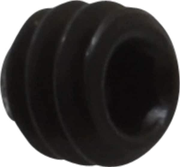 Value Collection - #6-32 UNC, 1/8" OAL, Knurled Cup Point Set Screw - Grade 8 Alloy Steel, 1/16" Key - Apex Tool & Supply