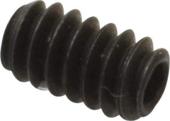 Value Collection - #6-32 UNC, 1/4" OAL, Knurled Cup Point Set Screw - Grade 8 Alloy Steel, 1/16" Key - Apex Tool & Supply