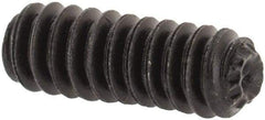 Value Collection - #6-32 UNC, 3/8" OAL, Knurled Cup Point Set Screw - Grade 8 Alloy Steel, 1/16" Key - Apex Tool & Supply