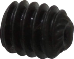 Value Collection - #8-32 UNC, 3/16" OAL, Knurled Cup Point Set Screw - Grade 8 Alloy Steel, 5/64" Key - Apex Tool & Supply