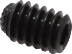 Value Collection - #8-32 UNC, 1/4" OAL, Knurled Cup Point Set Screw - Grade 8 Alloy Steel, 5/64" Key - Apex Tool & Supply