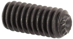 Value Collection - #8-32 UNC, 3/8" OAL, Knurled Cup Point Set Screw - Grade 8 Alloy Steel, 5/64" Key - Apex Tool & Supply