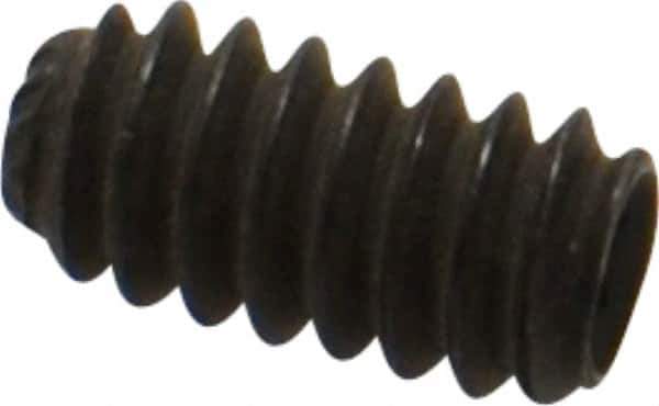 Value Collection - #10-24 UNC, 3/8" OAL, Knurled Cup Point Set Screw - Grade 8 Alloy Steel, 3/32" Key - Apex Tool & Supply