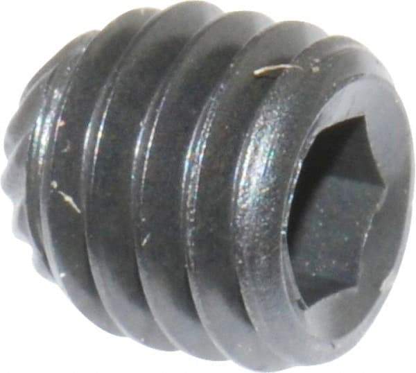Value Collection - #10-32 UNF, 3/16" OAL, Knurled Cup Point Set Screw - Grade 8 Alloy Steel, 3/32" Key - Apex Tool & Supply
