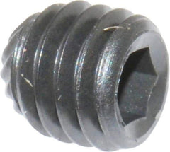 Value Collection - #10-32 UNF, 3/16" OAL, Knurled Cup Point Set Screw - Grade 8 Alloy Steel, 3/32" Key - Apex Tool & Supply
