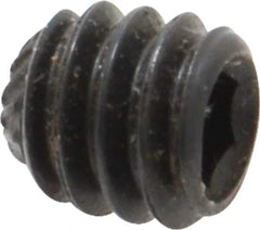 Value Collection - 1/4-20 UNC, 1/4" OAL, Knurled Cup Point Set Screw - Grade 8 Alloy Steel, 1/8" Key - Apex Tool & Supply