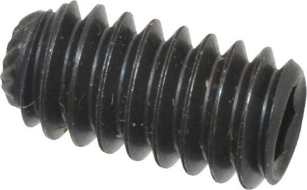 Value Collection - 1/4-20 UNC, 1/2" OAL, Knurled Cup Point Set Screw - Grade 8 Alloy Steel, 1/8" Key - Apex Tool & Supply