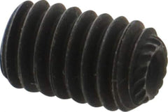 Value Collection - 5/16-18 UNC, 1/2" OAL, Knurled Cup Point Set Screw - Grade 8 Alloy Steel, 5/32" Key - Apex Tool & Supply