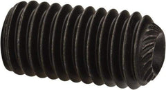 Value Collection - 1/2-13 UNC, 1" OAL, Knurled Cup Point Set Screw - Grade 8 Alloy Steel, 1/4" Key - Apex Tool & Supply