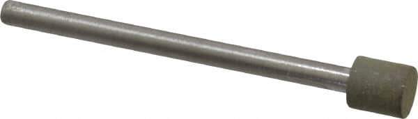 Made in USA - 1/4" Head Diam x 1/4" Head Thickness Diamond (Abrasive) Grinding Pin - 1/8" Shank Diam x 1-3/4" Shank Length, Very Fine Grade, 150 Grit - Apex Tool & Supply