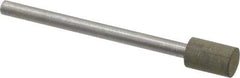 Made in USA - 1/4" Head Diam x 3/8" Head Thickness Diamond (Abrasive) Grinding Pin - 1/8" Shank Diam x 1-5/8" Shank Length, Very Fine Grade, 150 Grit - Apex Tool & Supply