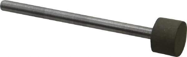 Made in USA - 3/8" Head Diam x 1/4" Head Thickness Diamond (Abrasive) Grinding Pin - 1/8" Shank Diam x 1-3/4" Shank Length, Very Fine Grade, 150 Grit - Apex Tool & Supply