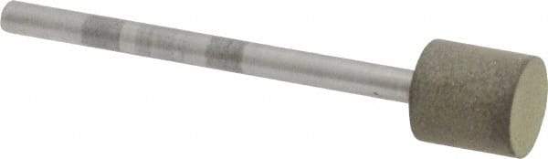 Made in USA - 3/8" Head Diam x 3/8" Head Thickness Diamond (Abrasive) Grinding Pin - 1/8" Shank Diam x 1-5/8" Shank Length, Very Fine Grade, 150 Grit - Apex Tool & Supply