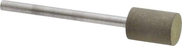 Made in USA - 3/8" Head Diam x 1/2" Head Thickness Diamond (Abrasive) Grinding Pin - 1/8" Shank Diam x 1-1/2" Shank Length, Very Fine Grade, 150 Grit - Apex Tool & Supply