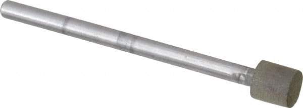 Made in USA - 1/4" Head Diam x 1/4" Head Thickness CBN Grinding Pin - 1/8" Shank Diam x 1-3/4" Shank Length, Very Fine Grade, 150 Grit - Apex Tool & Supply