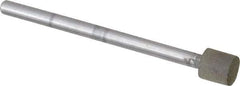 Made in USA - 1/4" Head Diam x 1/4" Head Thickness CBN Grinding Pin - 1/8" Shank Diam x 1-3/4" Shank Length, Very Fine Grade, 150 Grit - Apex Tool & Supply