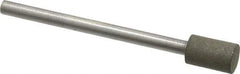 Made in USA - 1/4" Head Diam x 3/8" Head Thickness CBN Grinding Pin - 1/8" Shank Diam x 1-5/8" Shank Length, Very Fine Grade, 150 Grit - Apex Tool & Supply