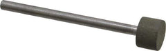 Made in USA - 3/8" Head Diam x 1/4" Head Thickness CBN Grinding Pin - 1/8" Shank Diam x 1-3/4" Shank Length, Very Fine Grade, 150 Grit - Apex Tool & Supply