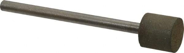 Made in USA - 3/8" Head Diam x 3/8" Head Thickness CBN Grinding Pin - 1/8" Shank Diam x 1-5/8" Shank Length, Very Fine Grade, 150 Grit - Apex Tool & Supply
