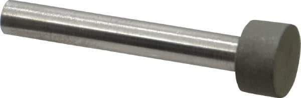 Made in USA - 1/2" Head Diam x 1/4" Head Thickness CBN Grinding Pin - 1/4" Shank Diam x 1-3/4" Shank Length, Very Fine Grade, 150 Grit - Apex Tool & Supply