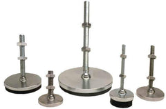 Gibraltar - 1/2-13 Bolt Thread, Studded Pivotal Stud Mount Leveling Pad & Mount - 3,000 Max Lb Capacity, 3" Base Diam - Apex Tool & Supply