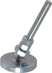 Gibraltar - 3/8-16 Bolt Thread, Studded Pivotal Stud Mount Leveling Pad & Mount - 2,000 Max Lb Capacity, 2" Base Diam - Apex Tool & Supply