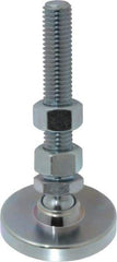 Gibraltar - 1/2-13 Bolt Thread, Studded Pivotal Stud Mount Leveling Pad & Mount - 3,500 Max Lb Capacity, 2" Base Diam - Apex Tool & Supply