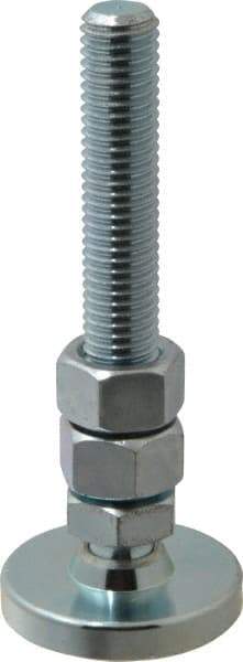 Gibraltar - 5/8-11 Bolt Thread, Studded Pivotal Stud Mount Leveling Pad & Mount - 5,000 Max Lb Capacity, 2" Base Diam - Apex Tool & Supply