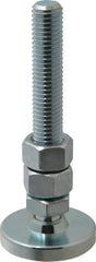 Gibraltar - 5/8-11 Bolt Thread, Studded Pivotal Stud Mount Leveling Pad & Mount - 5,000 Max Lb Capacity, 2" Base Diam - Apex Tool & Supply