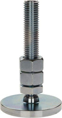 Gibraltar - 3/4-10 Bolt Thread, Studded Pivotal Stud Mount Leveling Pad & Mount - 6,000 Max Lb Capacity, 3" Base Diam - Apex Tool & Supply