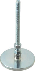 Gibraltar - 1/2-13 Bolt Thread, Studded Pivotal Stud Mount Leveling Pad & Mount - 3,500 Max Lb Capacity, 4" Base Diam - Apex Tool & Supply