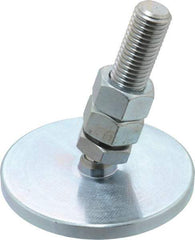 Gibraltar - 3/4-10 Bolt Thread, Studded Pivotal Stud Mount Leveling Pad & Mount - 6,000 Max Lb Capacity, 4" Base Diam - Apex Tool & Supply