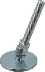Gibraltar - 3/4-10 Bolt Thread, Studded Pivotal Stud Mount Leveling Pad & Mount - 6,000 Max Lb Capacity, 4" Base Diam - Apex Tool & Supply