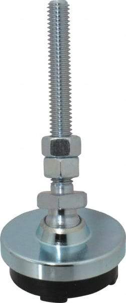 Gibraltar - 3/8-16 Bolt Thread, Studded Pivotal Stud Mount Leveling Pad & Mount - 1,500 Max Lb Capacity, 2" Base Diam - Apex Tool & Supply