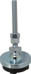 Gibraltar - 3/8-16 Bolt Thread, Studded Pivotal Stud Mount Leveling Pad & Mount - 1,500 Max Lb Capacity, 2" Base Diam - Apex Tool & Supply