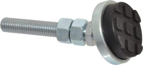 Gibraltar - 1/2-13 Bolt Thread, Studded Pivotal Stud Mount Leveling Pad & Mount - 3,000 Max Lb Capacity, 2" Base Diam - Apex Tool & Supply